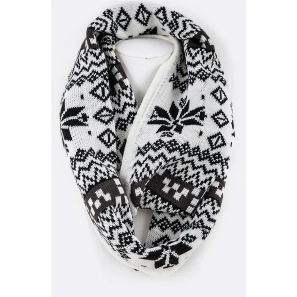 Snowflake Infinity Holiday Scarf
